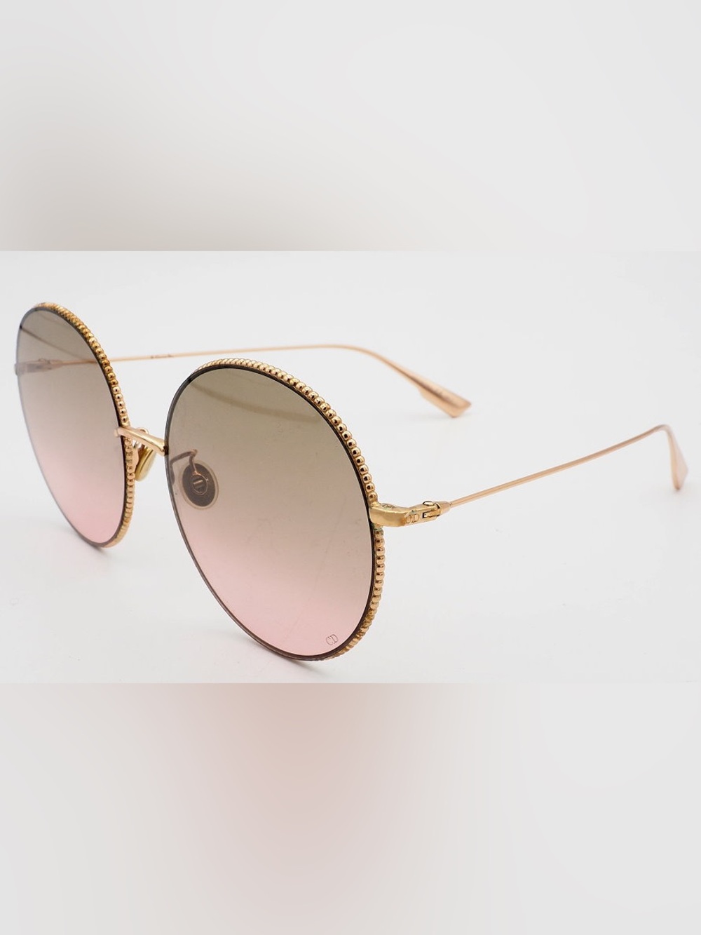 CHRISTIAN DIOR rose gold SOCIETY F2 Sunglasses gradient brown Lenses with case.